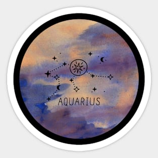 Aquarius Zodiac Sticker